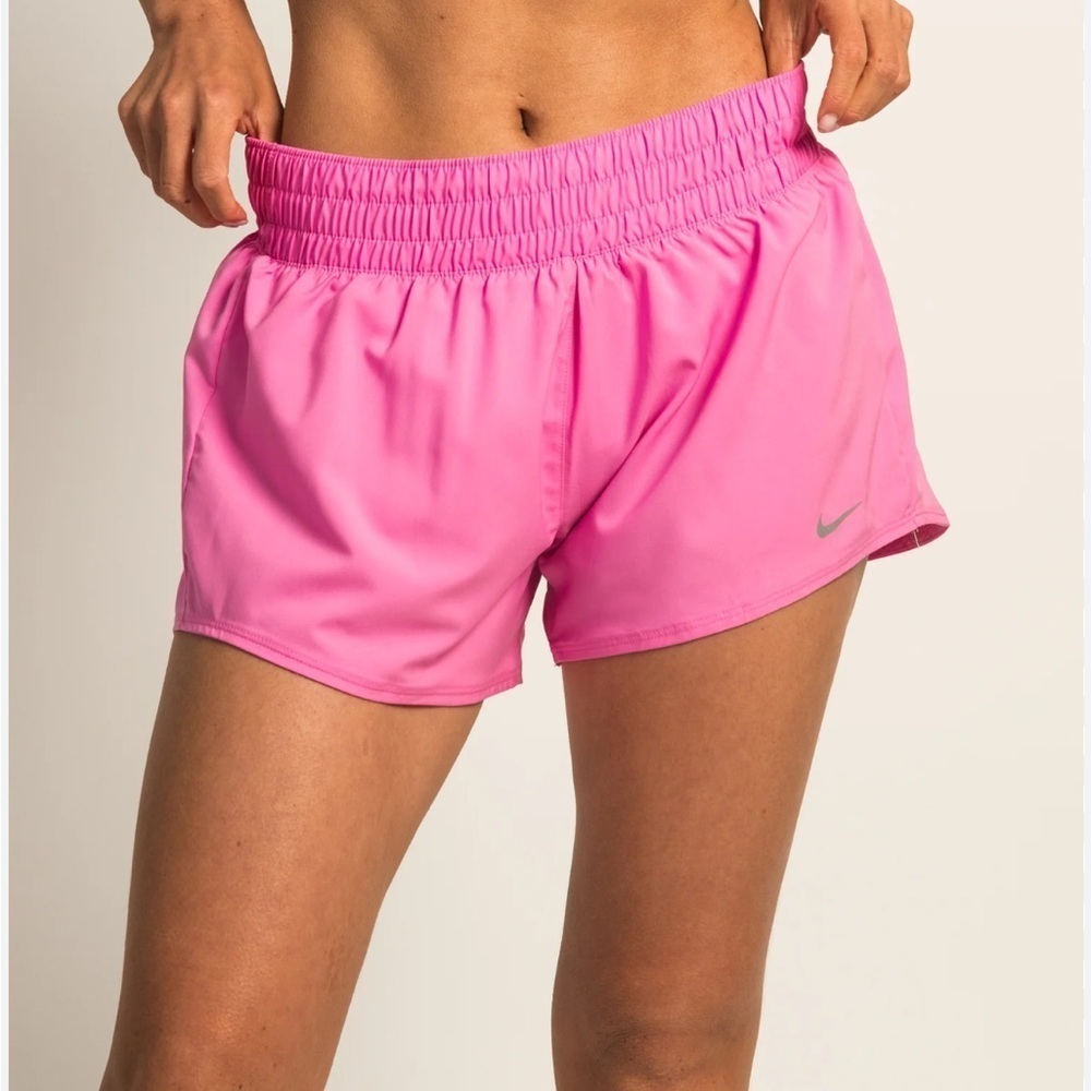 Nike Pink Mid Rise 3” Brief Lined Shorts - Picture 1 of 5